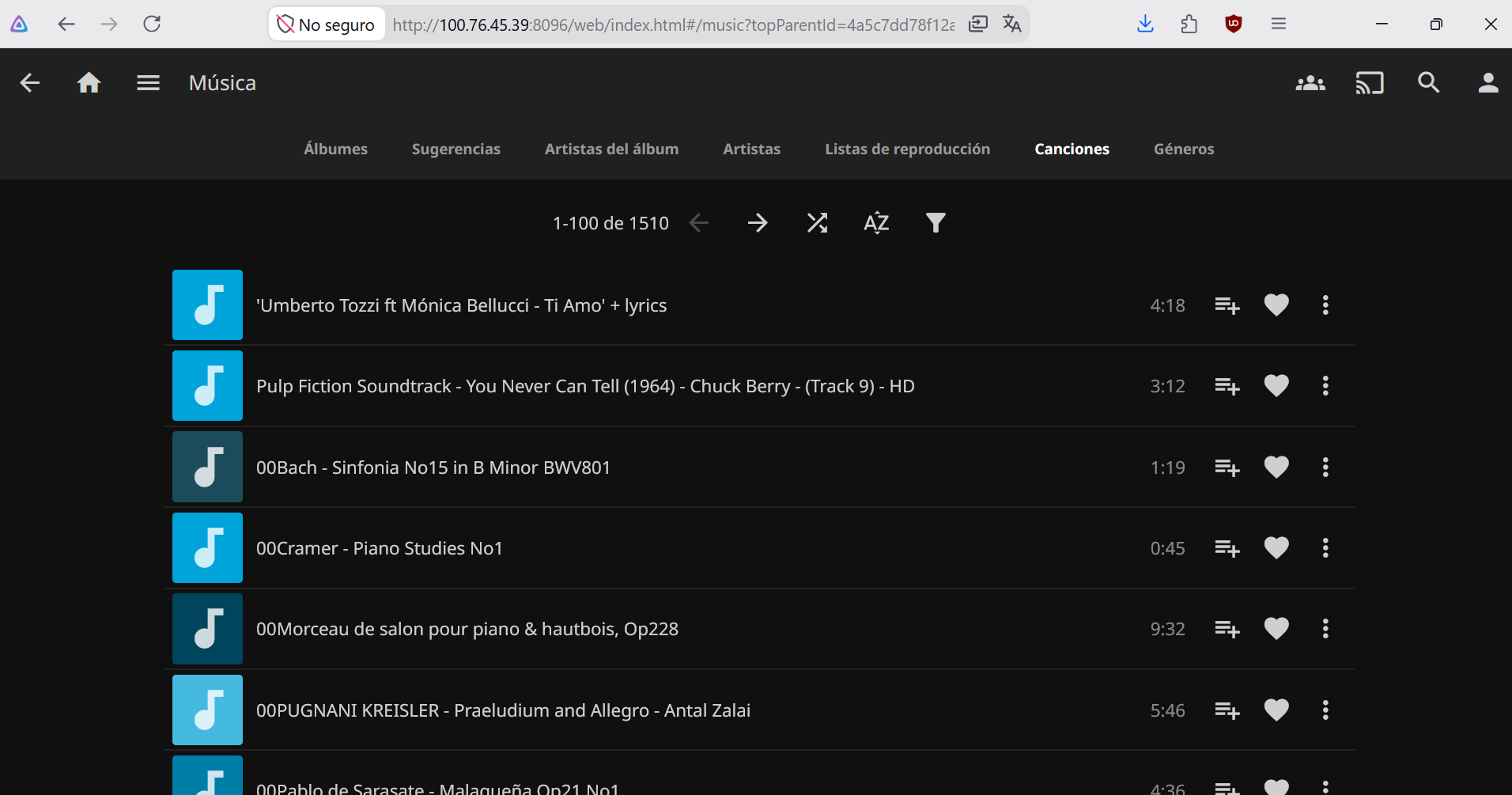 Music server preview